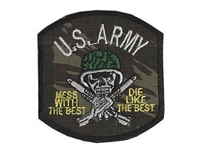 Patch Bordado Com Fecho De Contato U.S. Army