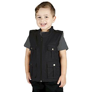 Colete Infantil Army Preto - Treme Terra