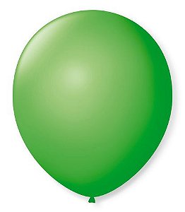 Balão Látex Liso Verde Maça - 50 Unidades