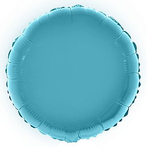 Balão Metalizado Redondo Azul Baby - 45cm