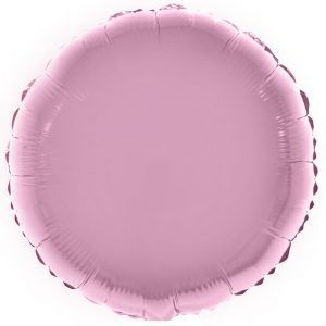 Balão Metalizado Redondo Rosa Baby - 45cm