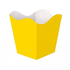 Cachepô Pequeno Liso Amarelo - 10 Unidades