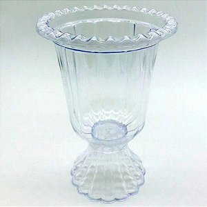 Vaso Grego Decorativo de Plástico 19cm Cristal