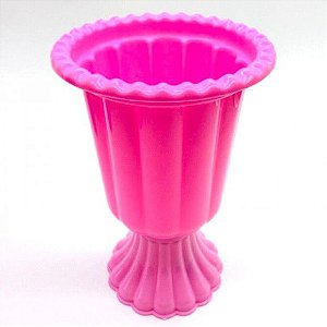 Vaso Grego Decorativo de Plástico 19cm Rosa