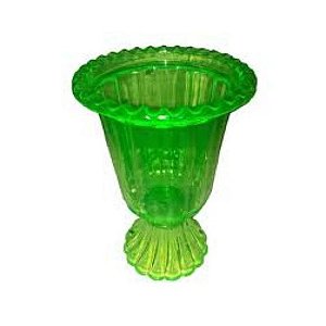 Vaso Grego Decorativo de Plástico 19cm Verde Cristal