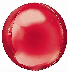 Balão Metalizado Orbz Vermelho - 63cm