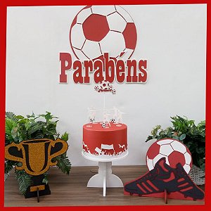 Kit Pocket Party - Futebol Vermelho