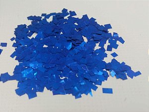 Confetes Metalizado Mini Picadinho Dupla Face Azul Royal - 25g
