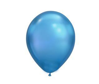 Balão Látex Metálico Azul Nº5 - 25 Unidades
