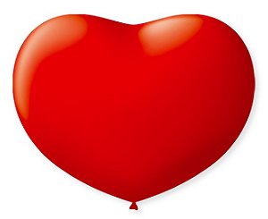 Balão Látex Coração Vermelho Quente Nº6 - 50 Unidades