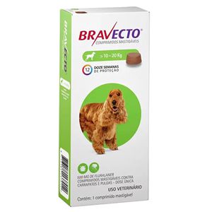 Bravecto Anti Pulgas e Carrapatos para Cães de 10 a 20kg