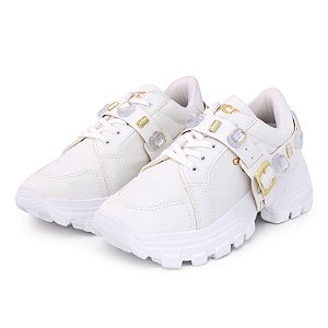 tenis gucci com pedras branco