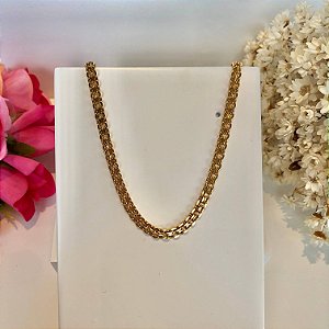 Choker Malha Folheado em Ouro 18k