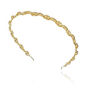 Tiara de Metal Dourada Lacre