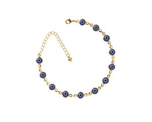 Pulseira Olho Grego Folheada em ouro 18 k