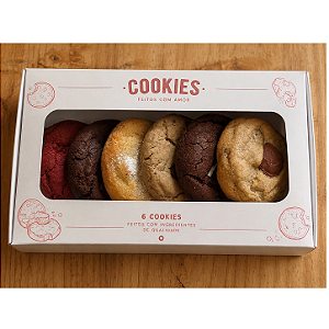 Caixa com 6 cookies