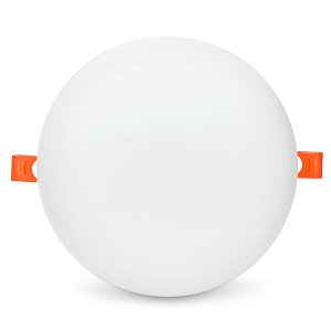 Plafon LED Redondo 25w Embutir 17x17 Branco Frio - Borda Infinita