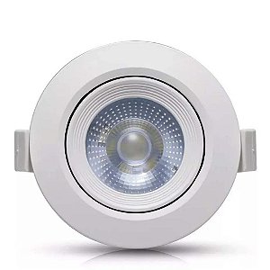 Spot LED 7w Redondo Branco Frio 6000k - Luz de Qualidade 