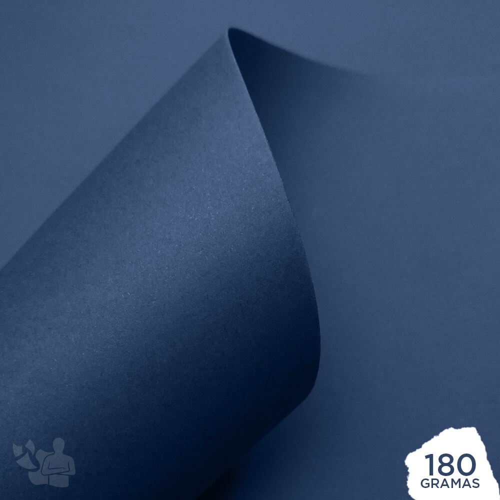 Papel Color Pop - Mimo - Azul Marinho - 180g - A4 - SupperPapel
