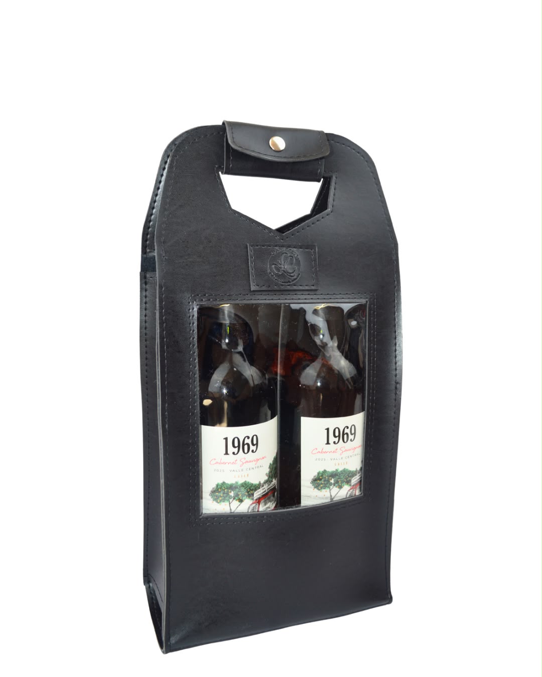 Porta-vinhos duplo preto