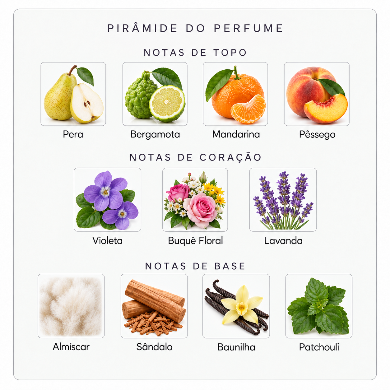 Pirâmide olfativa Parfums de Marly Palatine