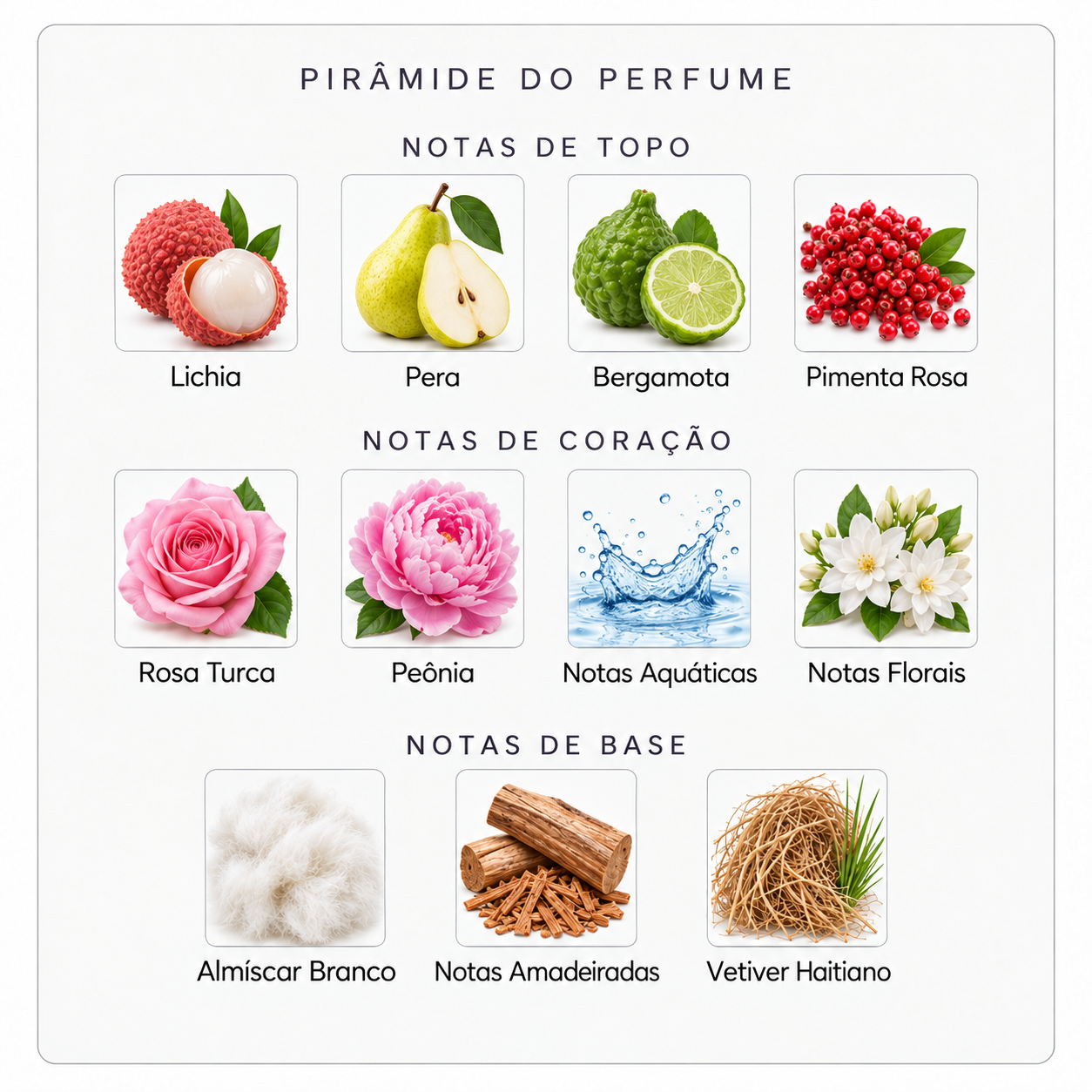 Pirâmide olfativa Parfums de Marly Delina La Rosée