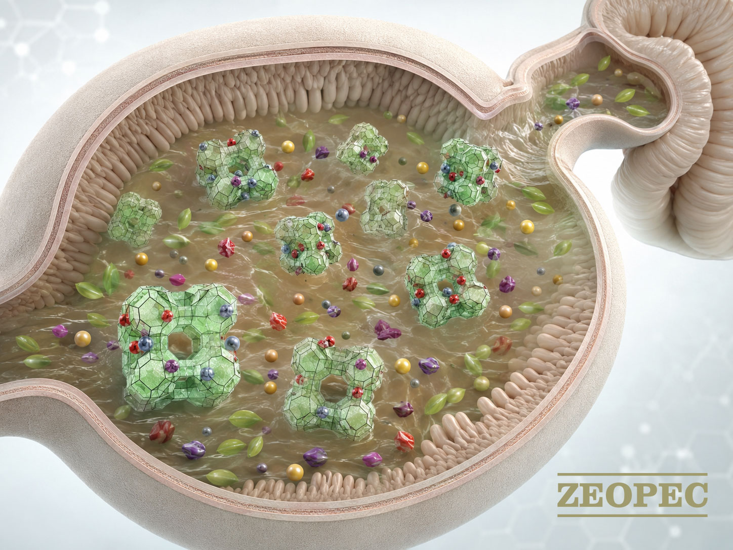 Zeólita natural de origem vulcânica