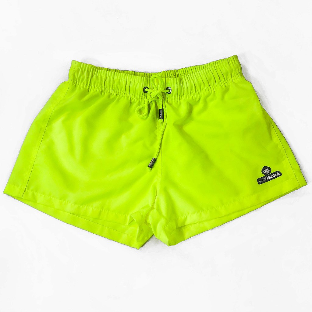 short amarelo feminino