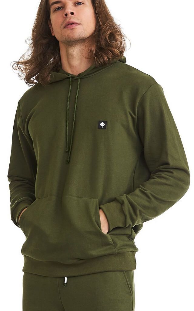 olive green lacoste moletom com capuz