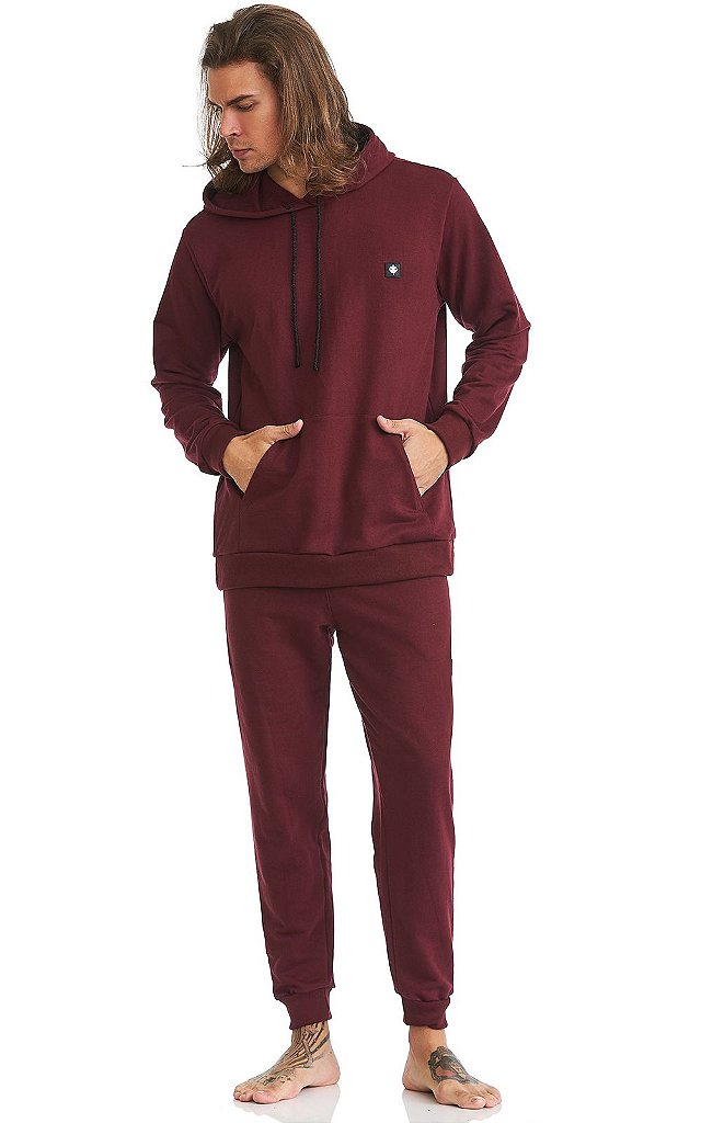 burgundy designer moletom com capuz