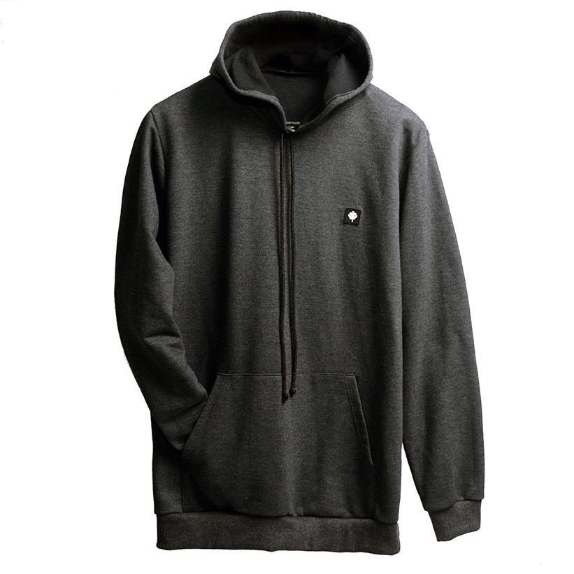 grey reverse weave moletom com capuz