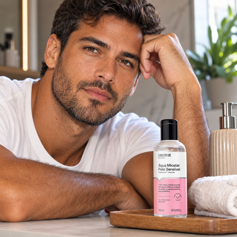 Água Micelar Pele Sensível LABOTRAT ação calmante para pele sensibilizada