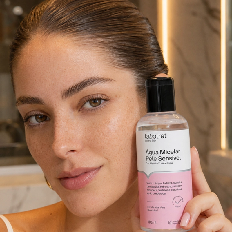 Água Micelar Pele Sensível LABOTRAT 110ml remoção de impurezas sem ressecar a pele