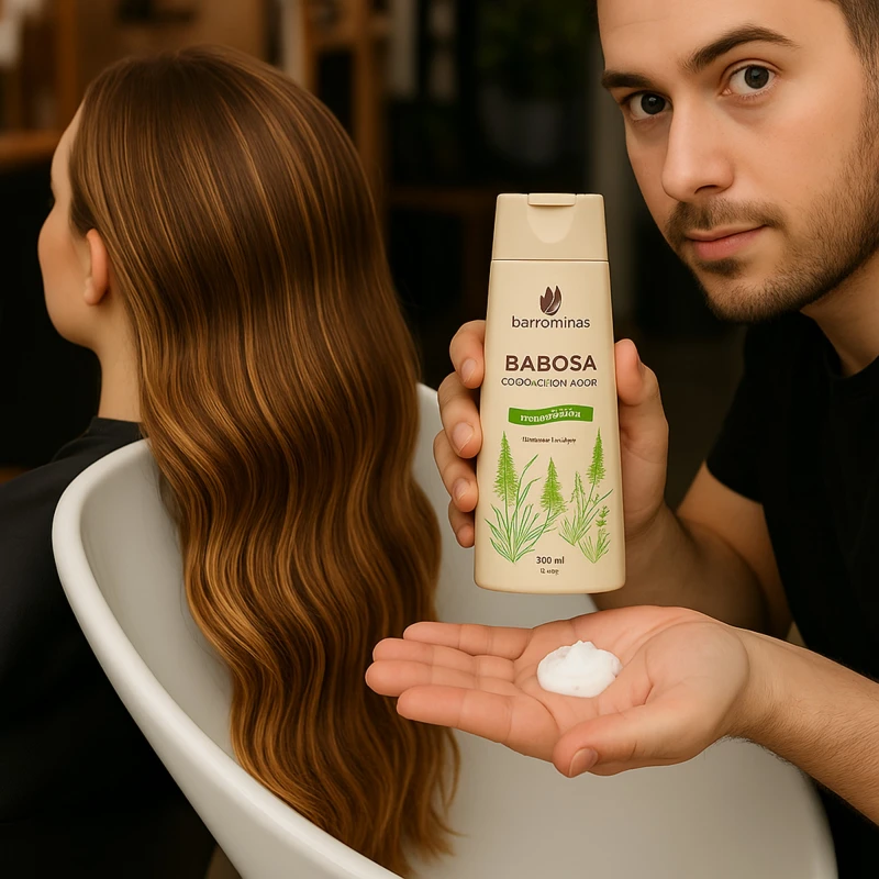 Textura do Condicionador BARROMINAS Babosa - Cremosa e hidratante