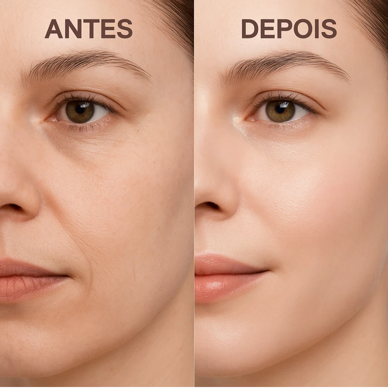 Antes e depois do Hidratante Labotrat Melancia no rosto – pele mais hidratada e viçosa