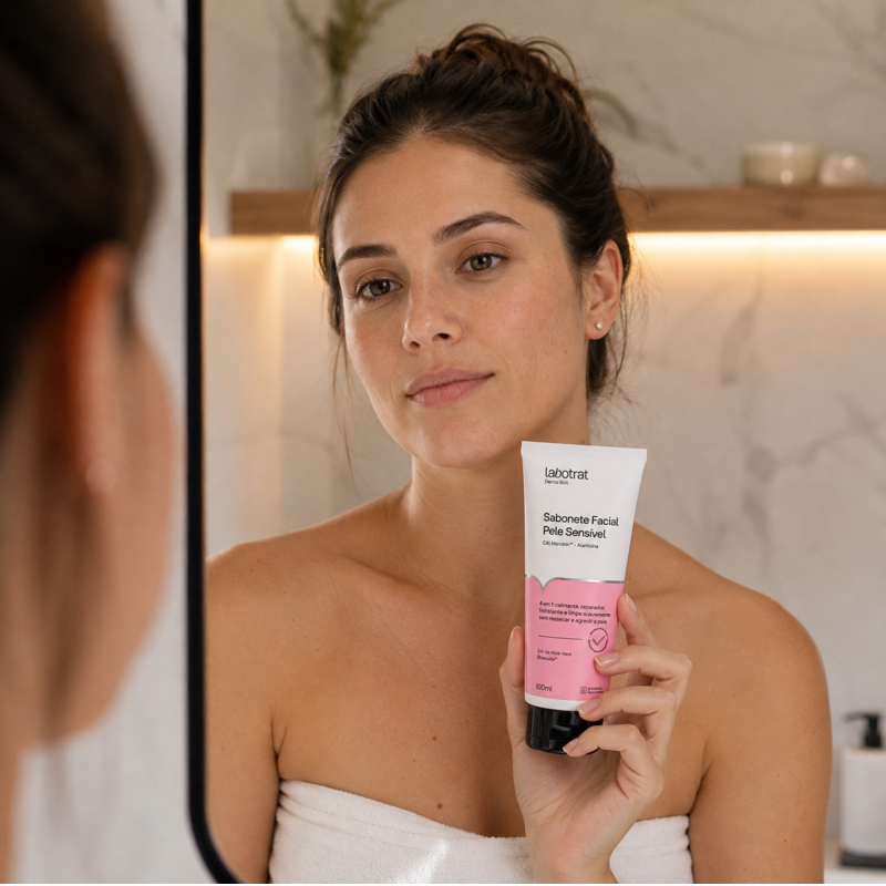 Sabonete Facial Pele Sensível LABOTRAT ação calmante para pele avermelhada