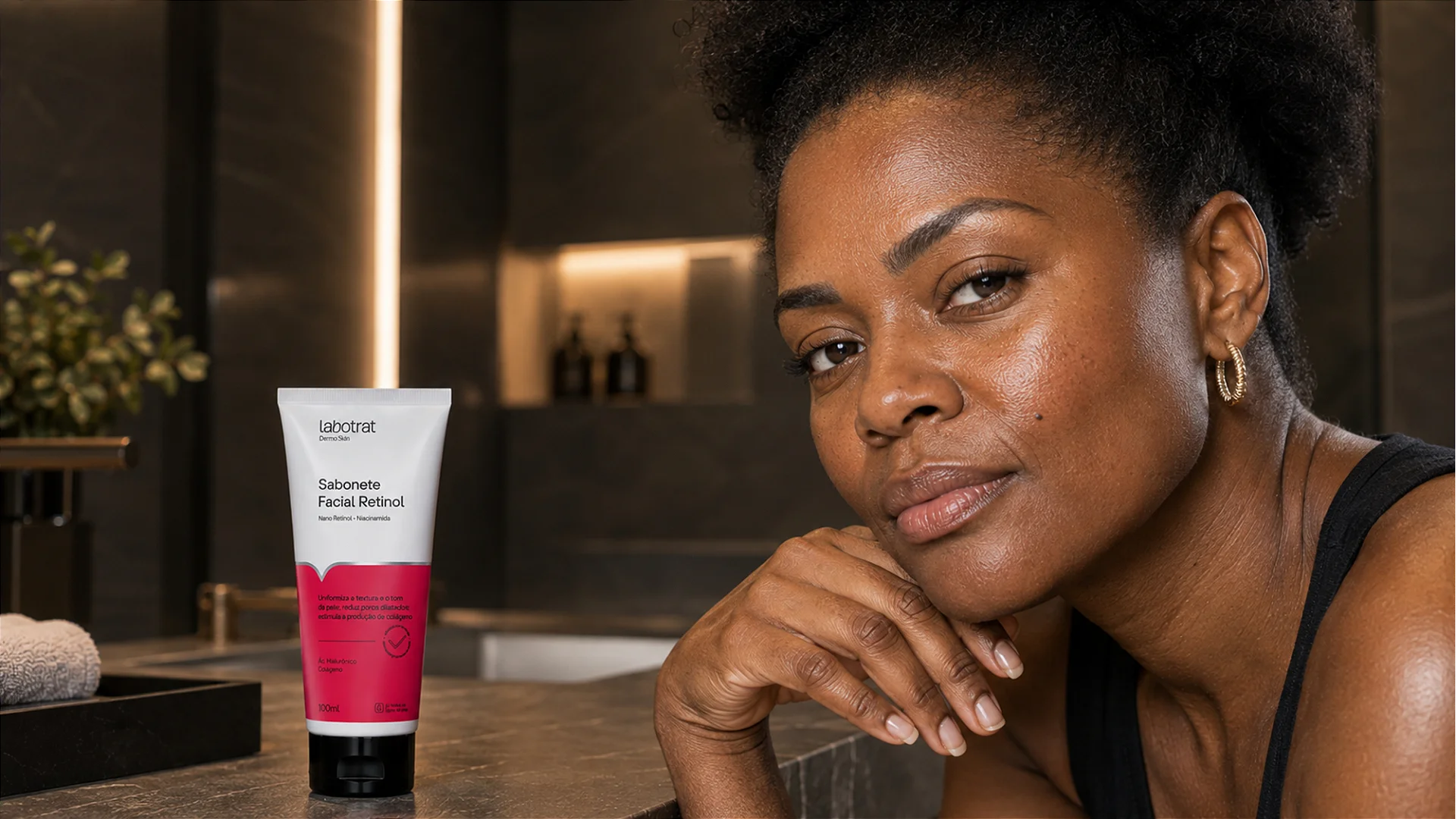Sabonete Facial Retinol LABOTRAT 100ml renovação celular viço firmeza e cuidado anti-idade