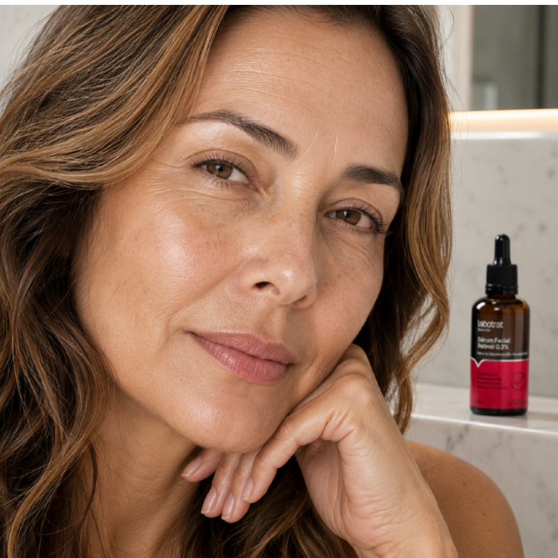 Sérum Facial Retinol 0,3% LABOTRAT 30ml cuidado anti-idade para rugas e sinais do envelhecimento