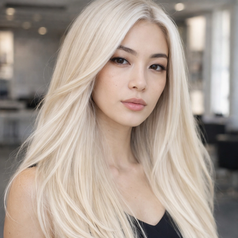 Resultado do Tonalizante K.Pro Caviar Color 11.00 Toner Loiro Nude em cabelo claro com brilho intenso e aparência saudável