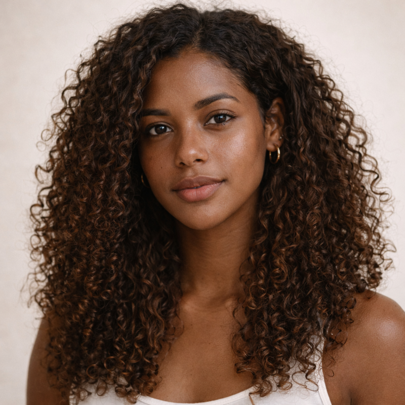 Resultado do Tonalizante K.Pro Caviar Color 5.0 Castanho Claro Natural em cabelo castanho claro com brilho gloss e textura saudável