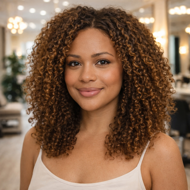 Resultado do Tonalizante K.Pro Caviar Color 6.0 Loiro Escuro Natural em cabelo liso com acabamento saudável e cor neutra