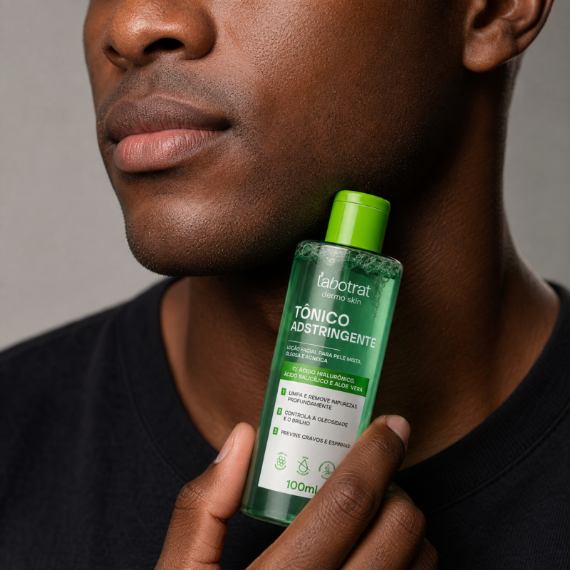 Tônico Adstringente LABOTRAT Dermo Skin 100ml controle da oleosidade e do brilho facial