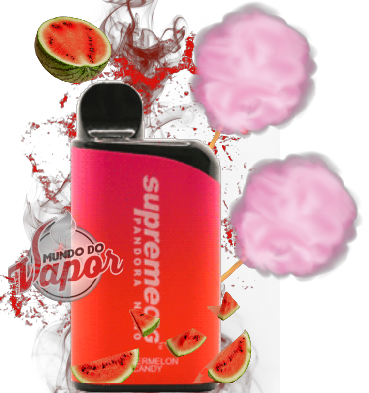 Pod Descartável Watermelon Candy Pandora Nano 1500Puffs Supremecig Cigarro Eletrônico Preço