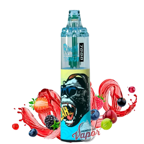 Pod Descartável Mixed Berries 7000Puffs RandM Tornado Cigarro