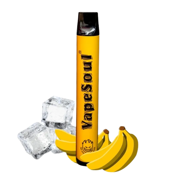 Pod Descartável Banana Ice 1000Puffs VapeSoul Cigarro Eletrônico