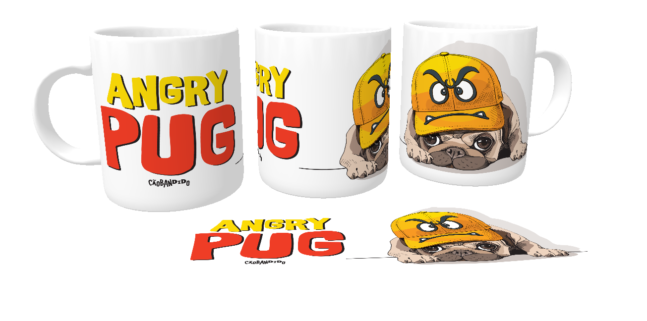 Caneca Angry Pug