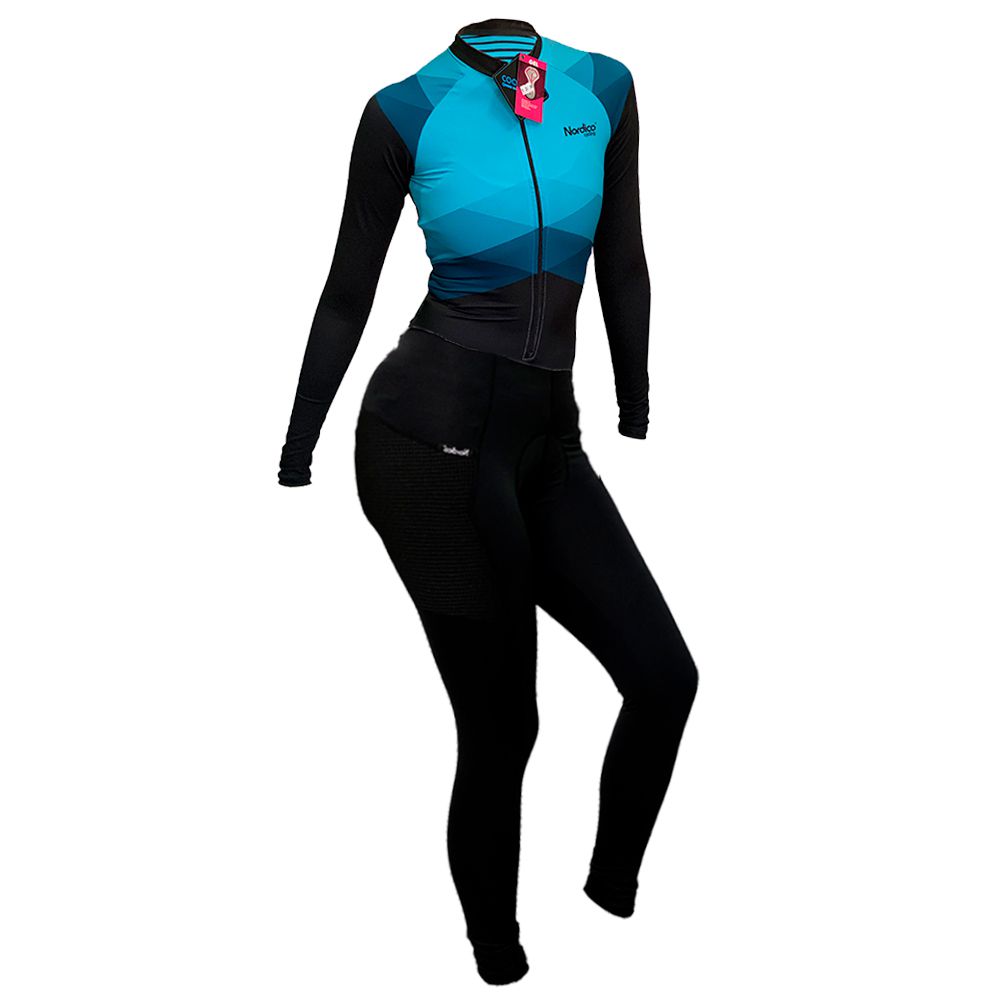 camisa ciclismo feminina com bolso