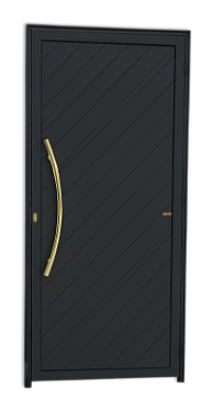 Porta Alumínio Lambril Savana C/Puxador E.Preto 100 Brimak