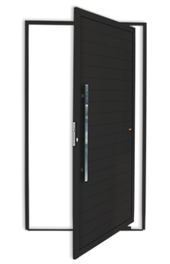 Porta Pivotante Lambril C/Puxador E. Super Marrom Corten Dourado