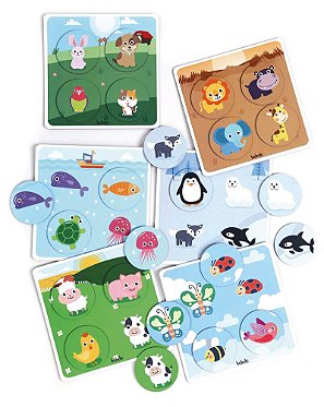 Jogo da Memória Animais Educação Infantil 3 Anos ou + Babebi